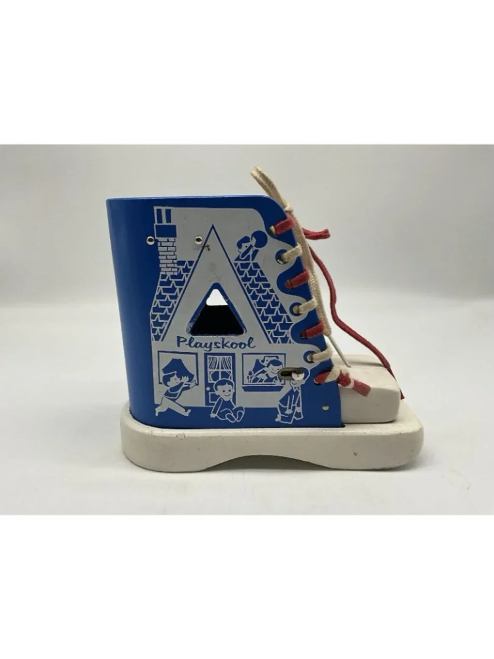 PLAYSKOOL Vintage Red Box Lacing Boot Learning While Playing in Original Box